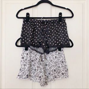 forever 21 lingerie satin pajama shorts bundle